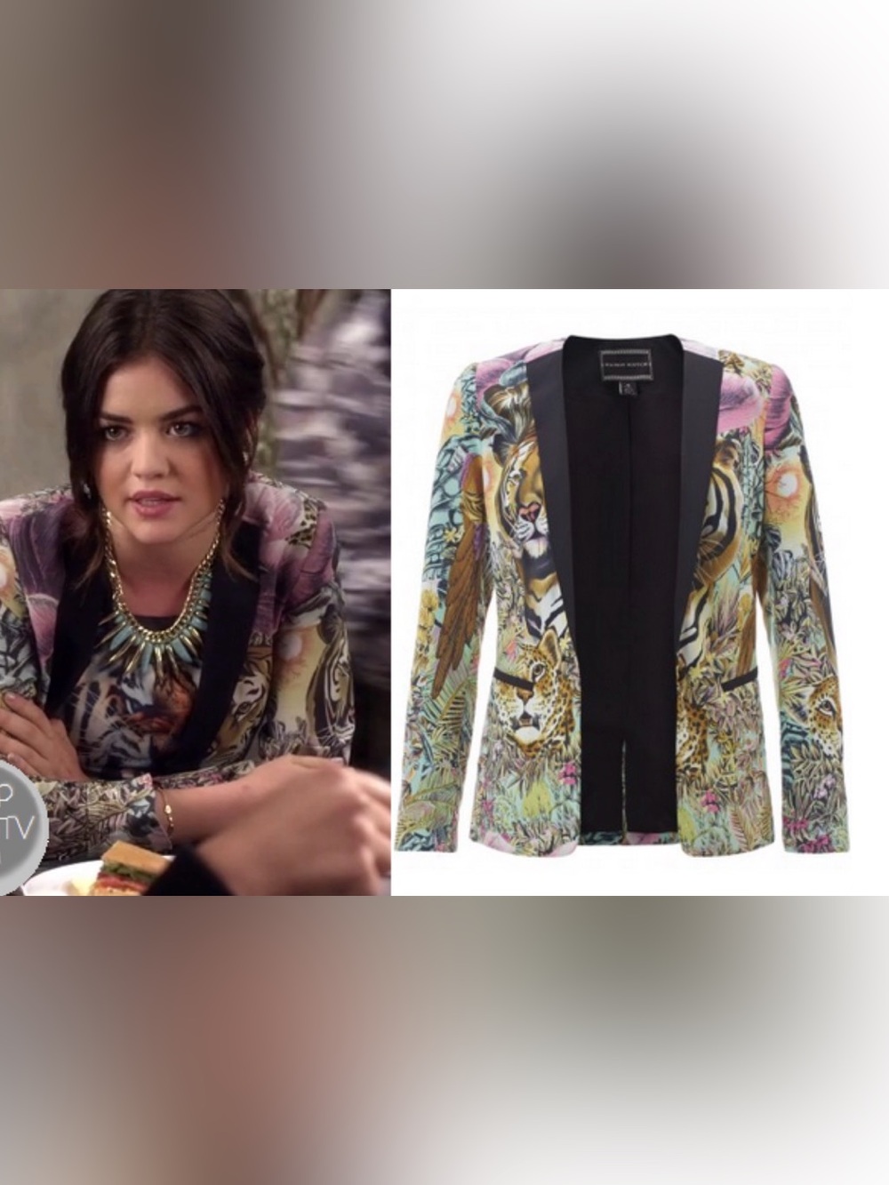 🔥 RARE FIND! Maison Scotch Tiger & Leopard Tropical Blazer 🔥 - Picture 3 of 6